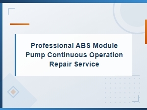 Professional Abs Module Pump Continuous Operation Repair and Electrical Diagnosis Service