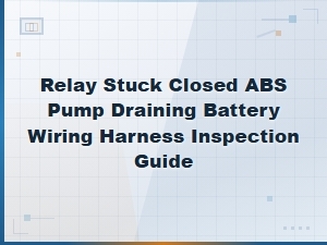 Abs Relay Stuck Closed Draining Battery Wiring Harness Inspection Guide